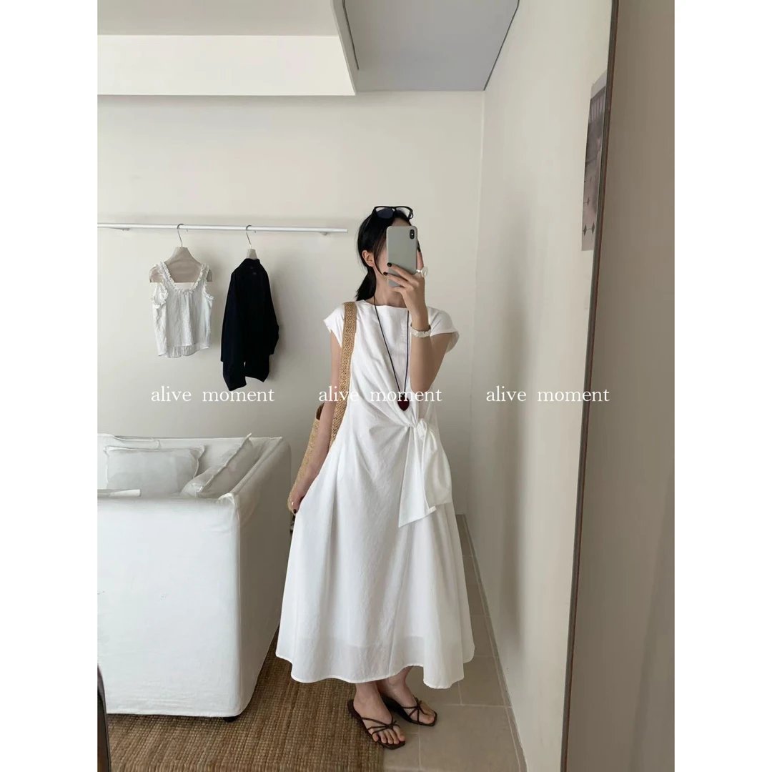 【NO退NO换】51021#ALIVE#随性又高级！绑绳收腰显瘦背心连衣裙（福利