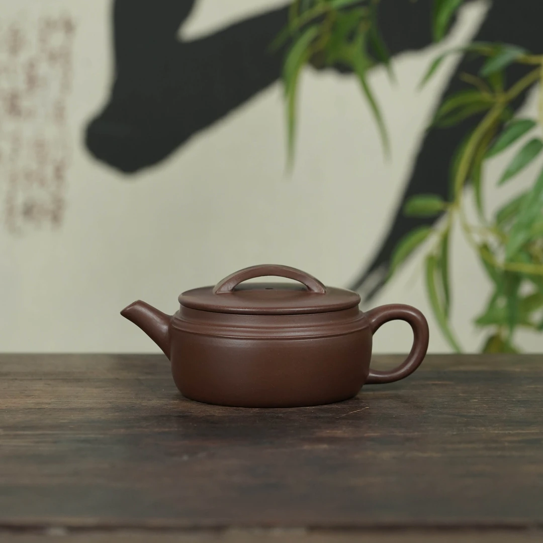 【双线汉瓦】1985原矿深井底槽清 170cc手工制作 内推孔 宜兴紫砂壶