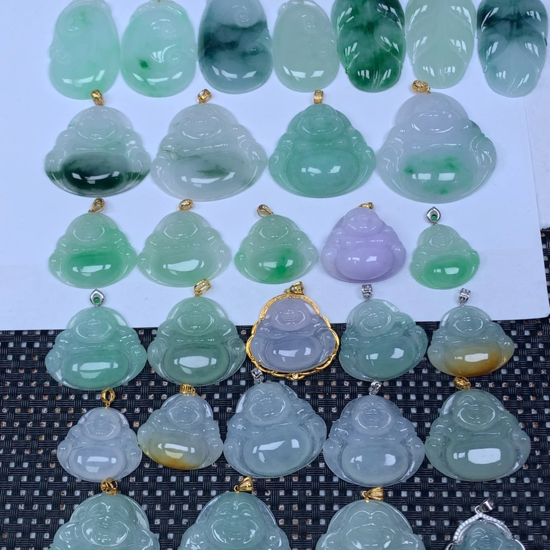 翡翠未镶嵌颈饰天然