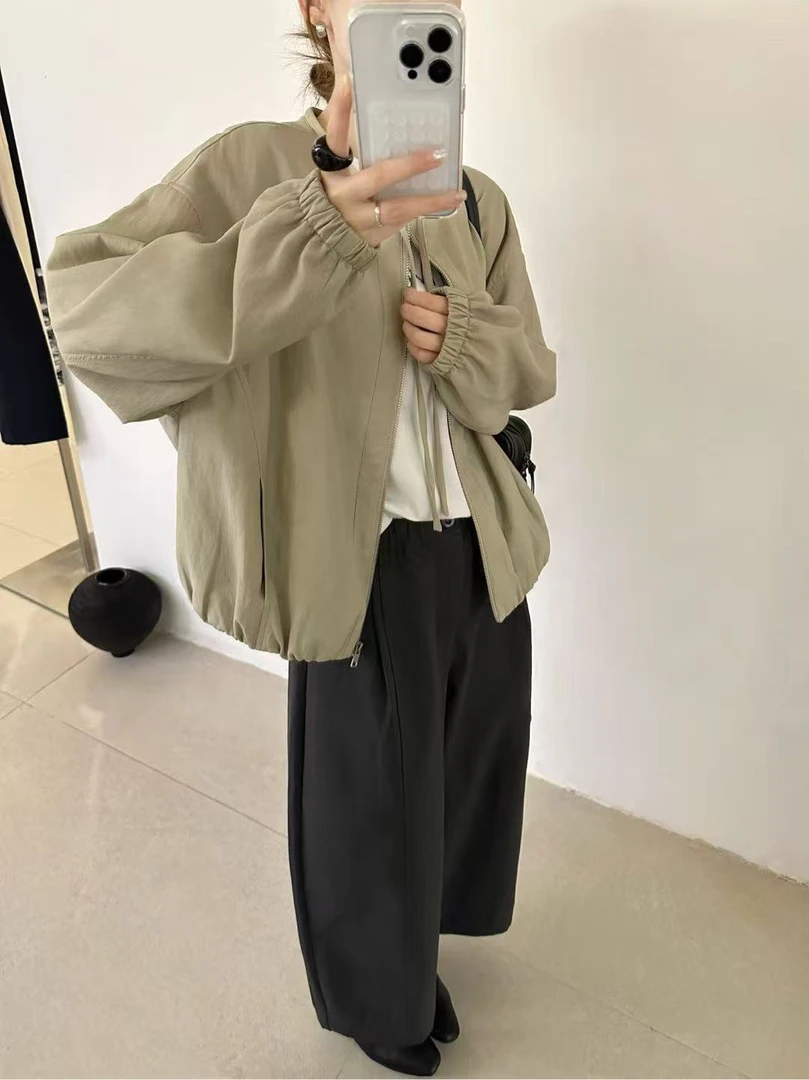 通勤风常规短款女立领韩版短外套上衣长袖ins春秋226700