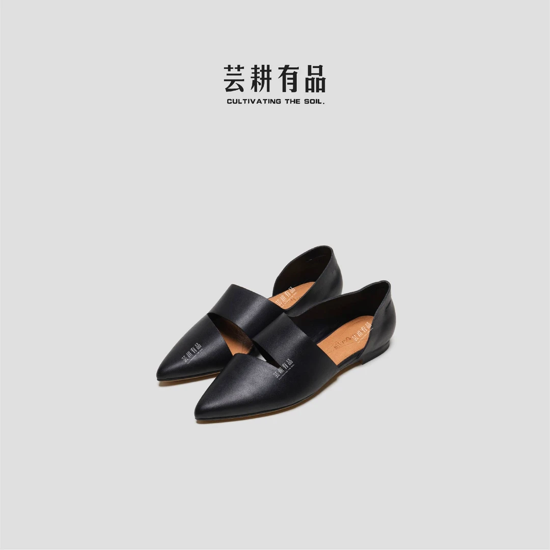 【镂空】气质小皮鞋2025欧若风时尚洋气尖头平跟鞋优雅气质单鞋女