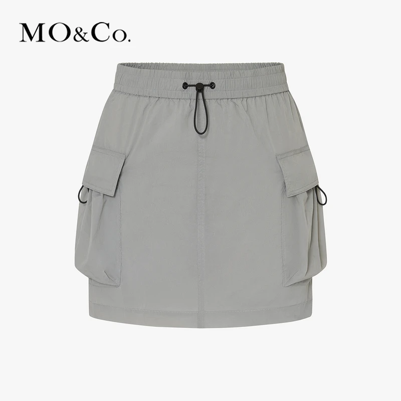 MOCO夏设计感高腰工装短裙半身裙MBD2SKT008