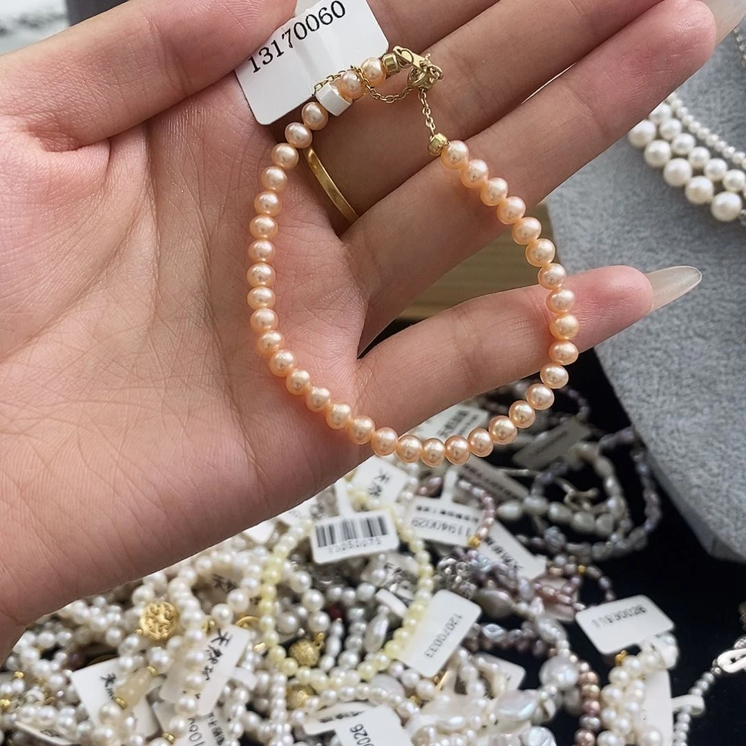 淡水珍珠手绳银S925镶嵌