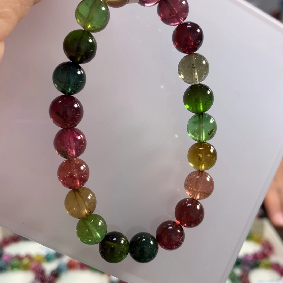 未镶嵌手链碧玺9.3左右