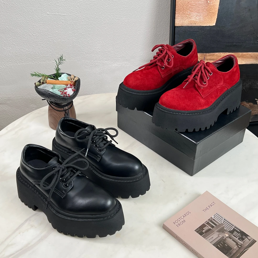 小小苏跟高8cm丨增高系带洛丽塔风时尚尖头女鞋皮鞋EDX21247