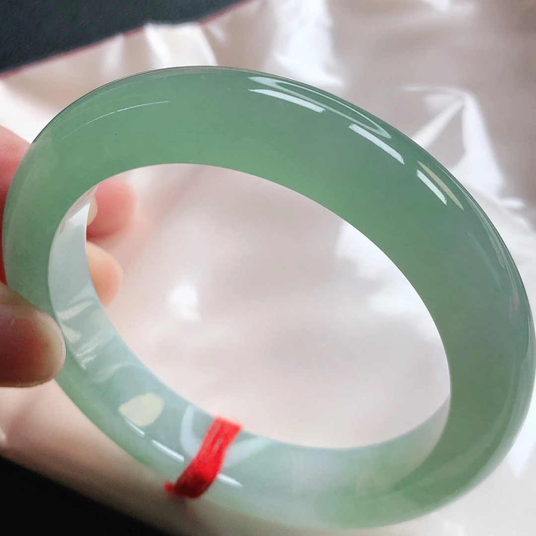 未镶嵌手镯翡翠缅甸纯天然A货翡翠冰胶共存果冻毕业镯