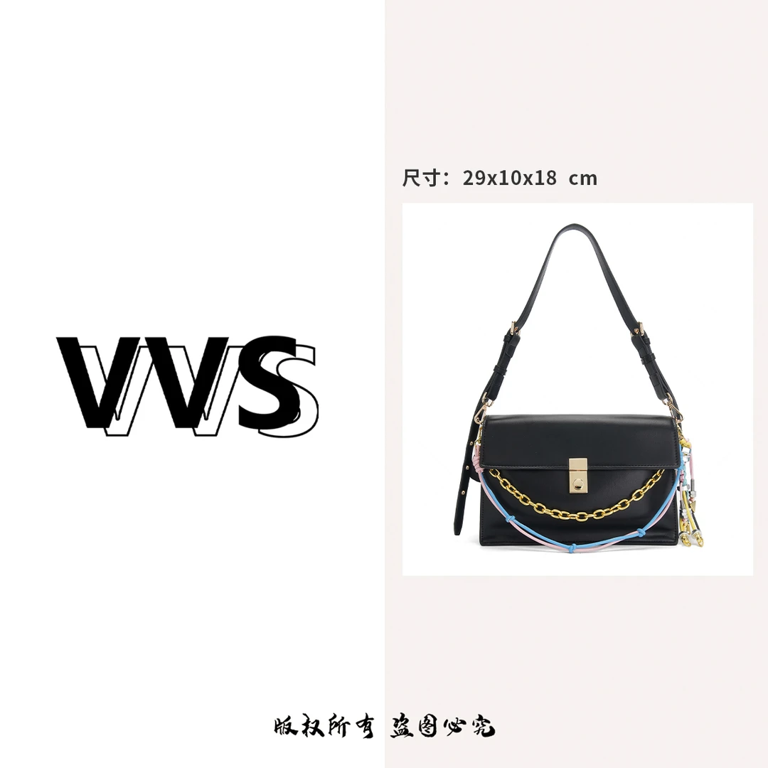 【V.V高定】新款时尚百搭手提单肩女包8579黑色