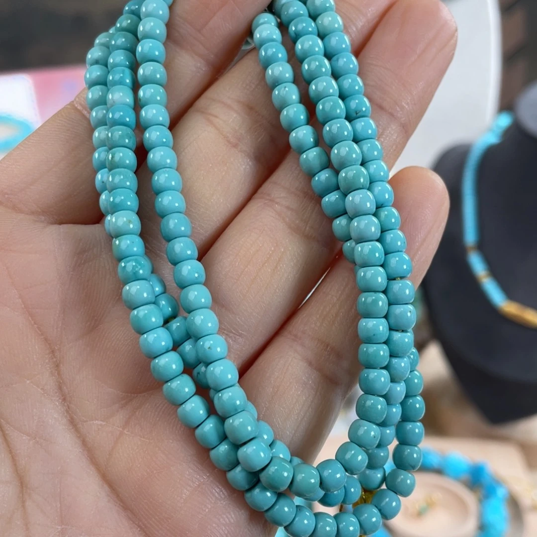 绿松石未镶嵌套链精品108