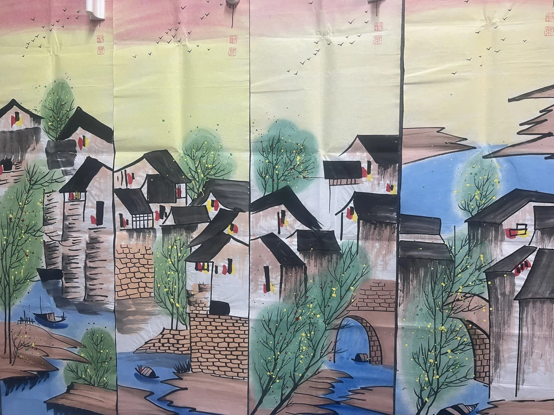 【欢日】精品四条屏装饰画通用链接