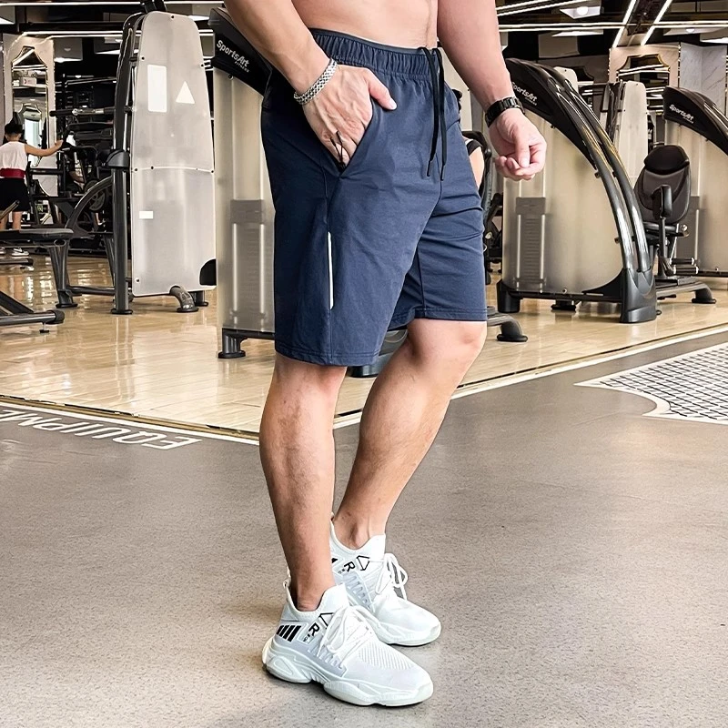 夏季运动健身短裤男宽松速干透气跑步训练裤子微弹篮球休闲五分裤