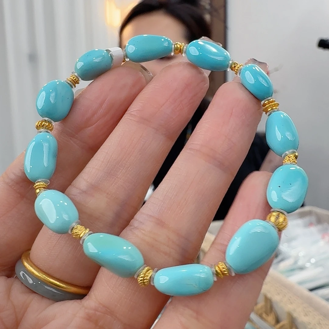 绿松石18K金镶嵌珠宝奇石