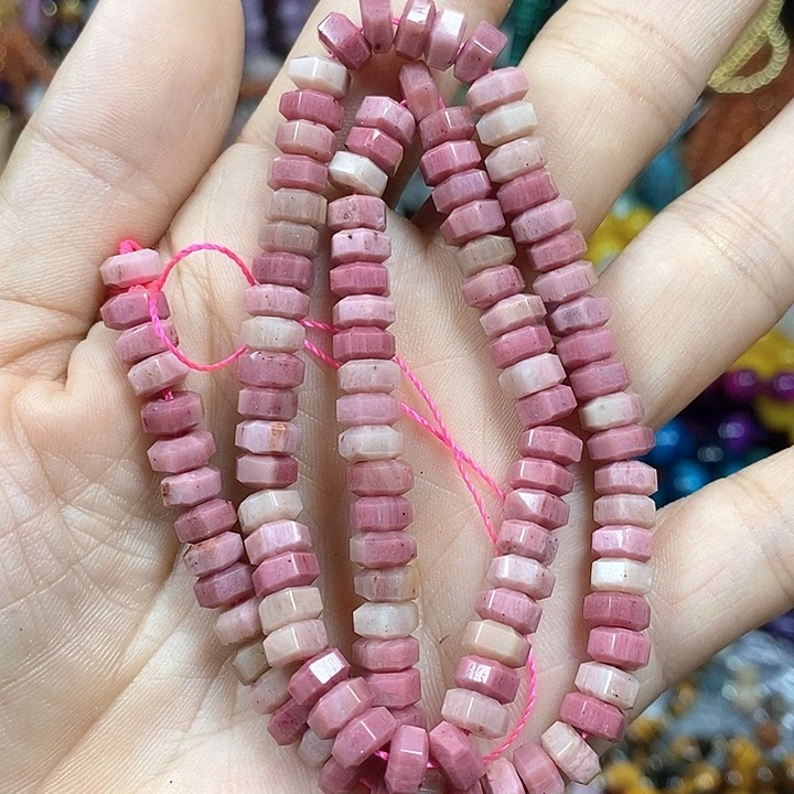玛瑙/玉髓未镶嵌珠宝半成品天然红木纹卡6mm