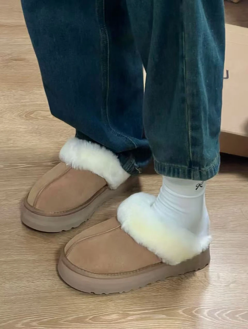 【厚底星托】桑坡皮毛一体雪地靴时尚百搭