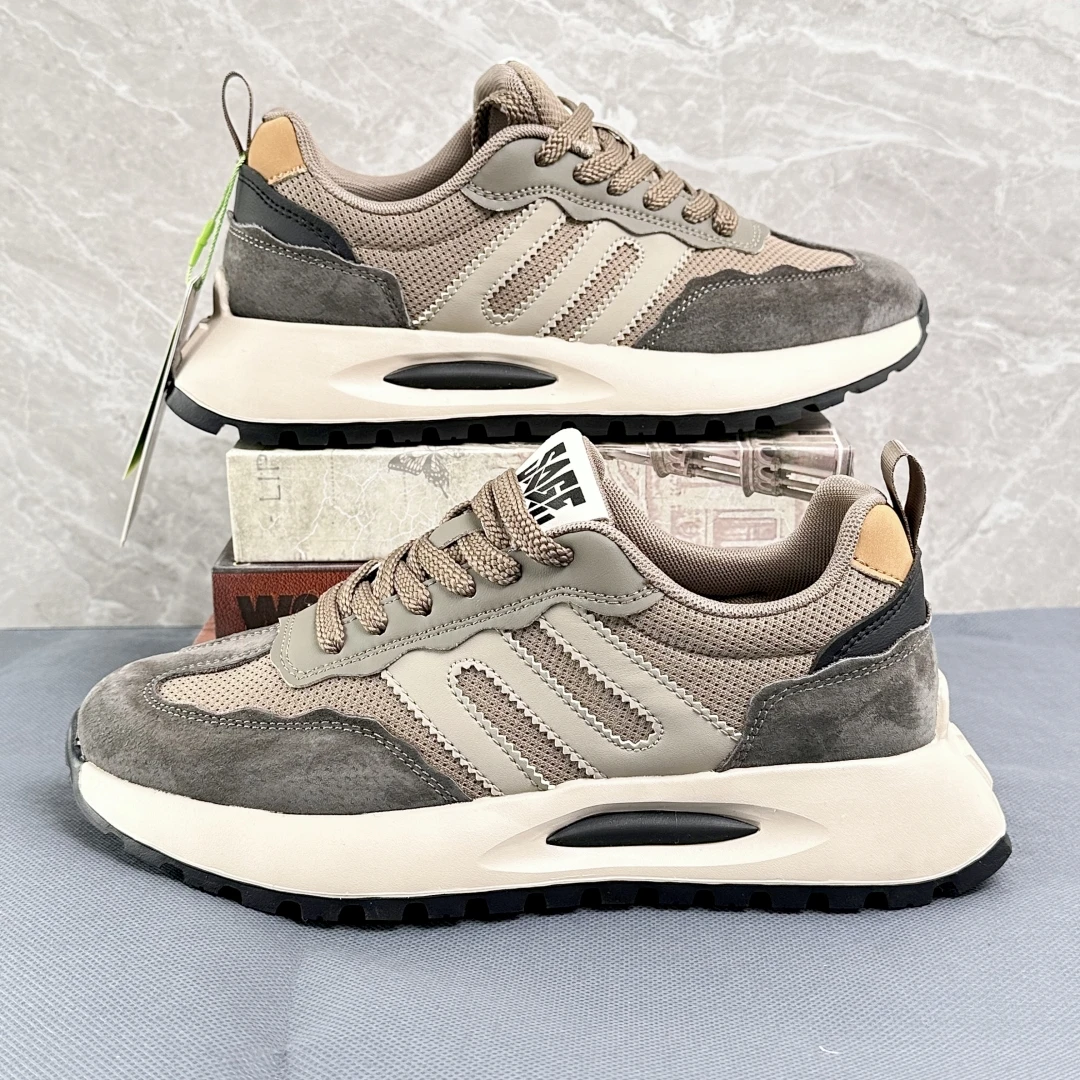 春季新款男士网面时尚百搭运动修闲鞋潮鞋厚底增高运动跑步鞋