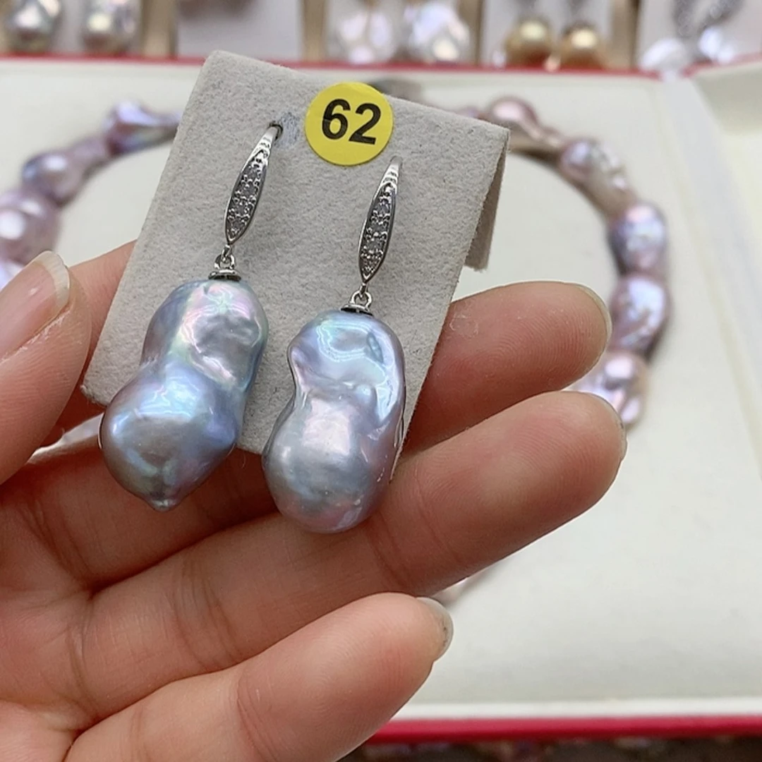 【闪购商品】淡水珍珠耳饰银S925镶嵌盈