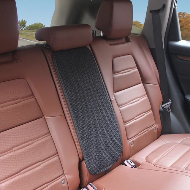 汽车后排靠背中间扶手箱垫通用保护套亚麻四季通用色米黑色靠垫