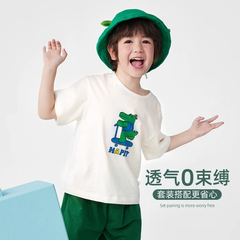 儿童短袖套装夏季短裤宝宝纯棉薄款分体夏装男女童衣服休闲两件装