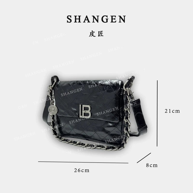 【尚恩CC】ZT-D9617-B-黑色-轻奢简约百搭女士新款单肩斜跨包