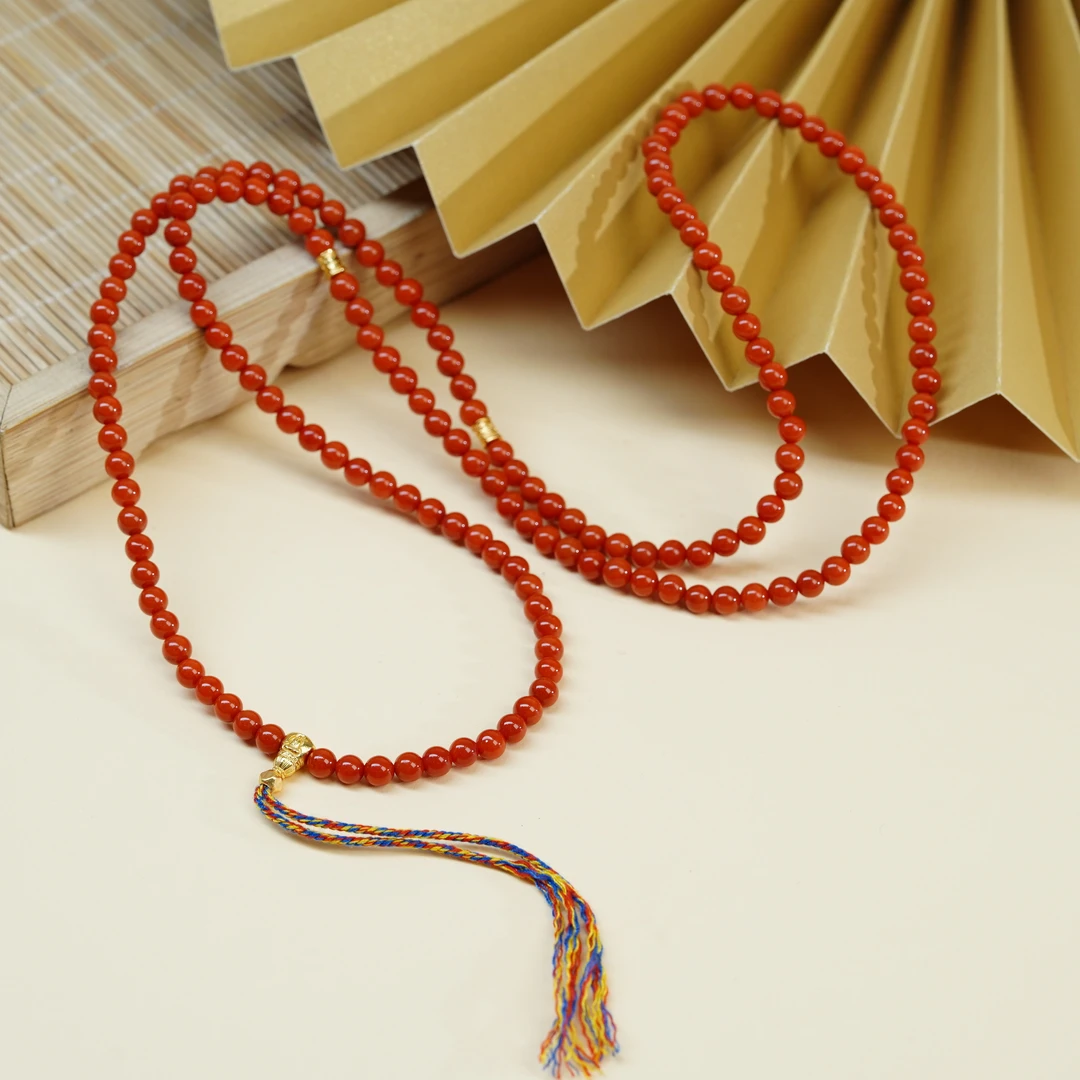 【小北好物】南红DIY多圈手串22-16QL08X157【多样性发一件】约4mm+