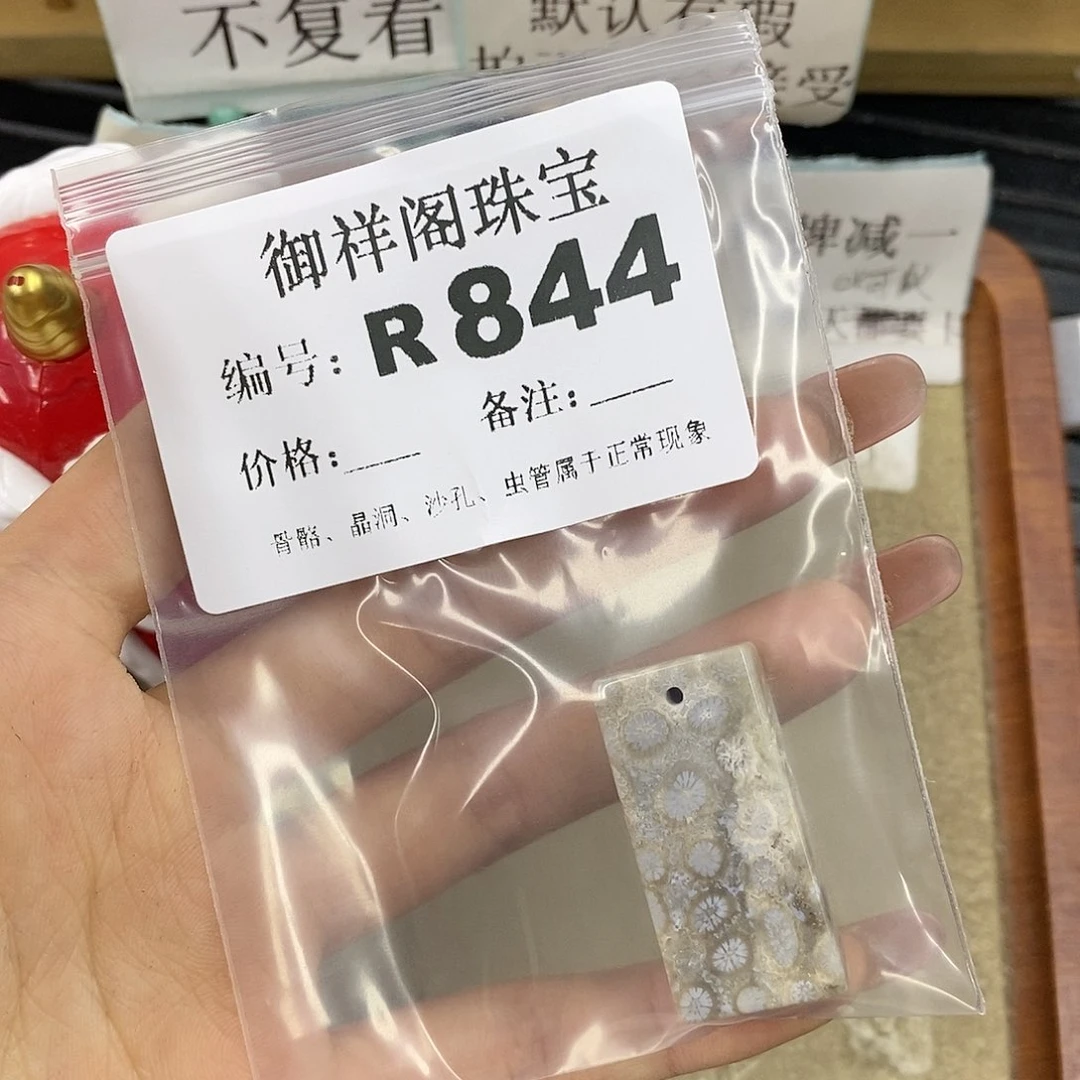 硅化珊瑚（珊瑚玉）未镶嵌颈饰空*