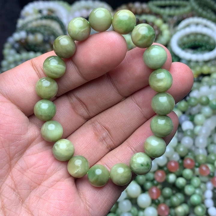 和田玉未镶嵌手串精品 福利黑羊洞