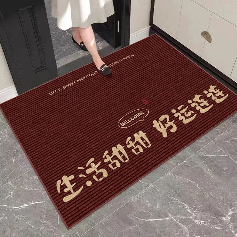 简约入户地垫进门玄关耐脏脚垫新中式大门口满铺除尘耐磨垫地毯TT