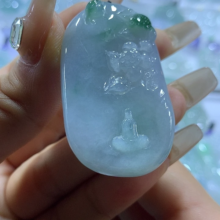 翡翠未镶嵌颈饰天然翡翠A货吊坠