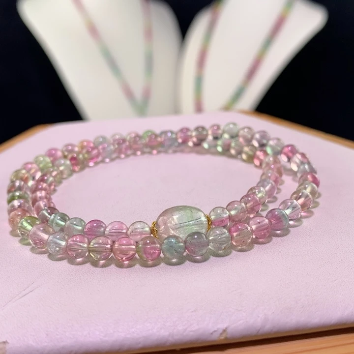 双色碧玺手链未镶嵌