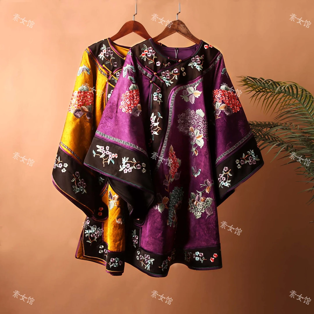 25214新款民族风重工刺绣太太服上衣汉服外套