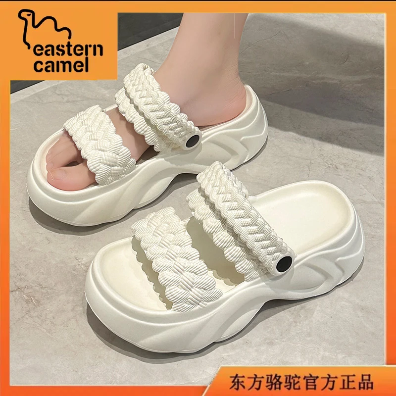 东方骆驼凉鞋女款夏季增高软底防滑沙滩鞋女士小众百搭休闲凉拖鞋