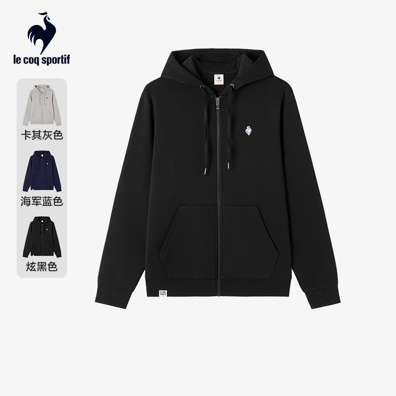 乐卡克法国公鸡25年秋季新品男女同款外套连帽开衫L253UECTJK01