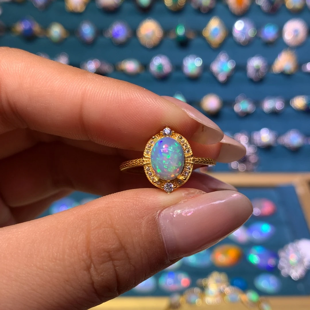 欧泊银S925镶嵌戒指款