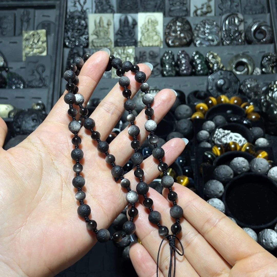 掌***儿黑曜岩未镶嵌珠宝奇石