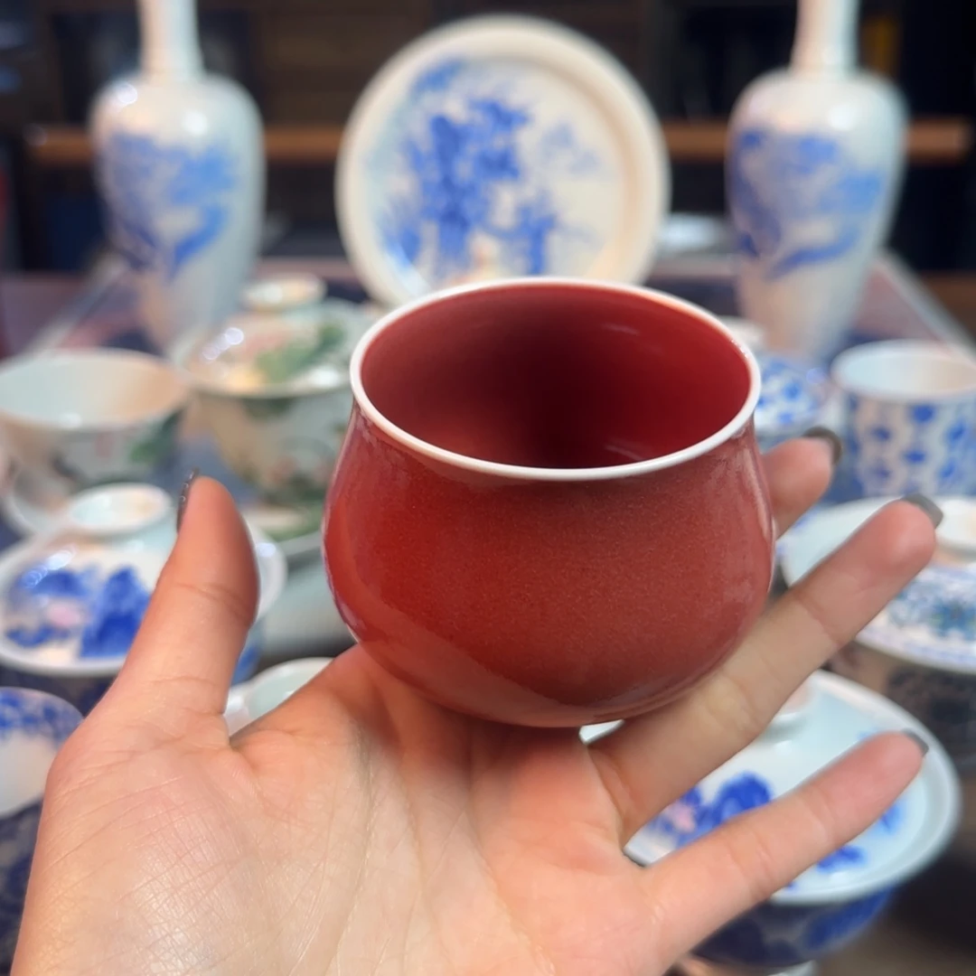 豇豆红主人杯放漏