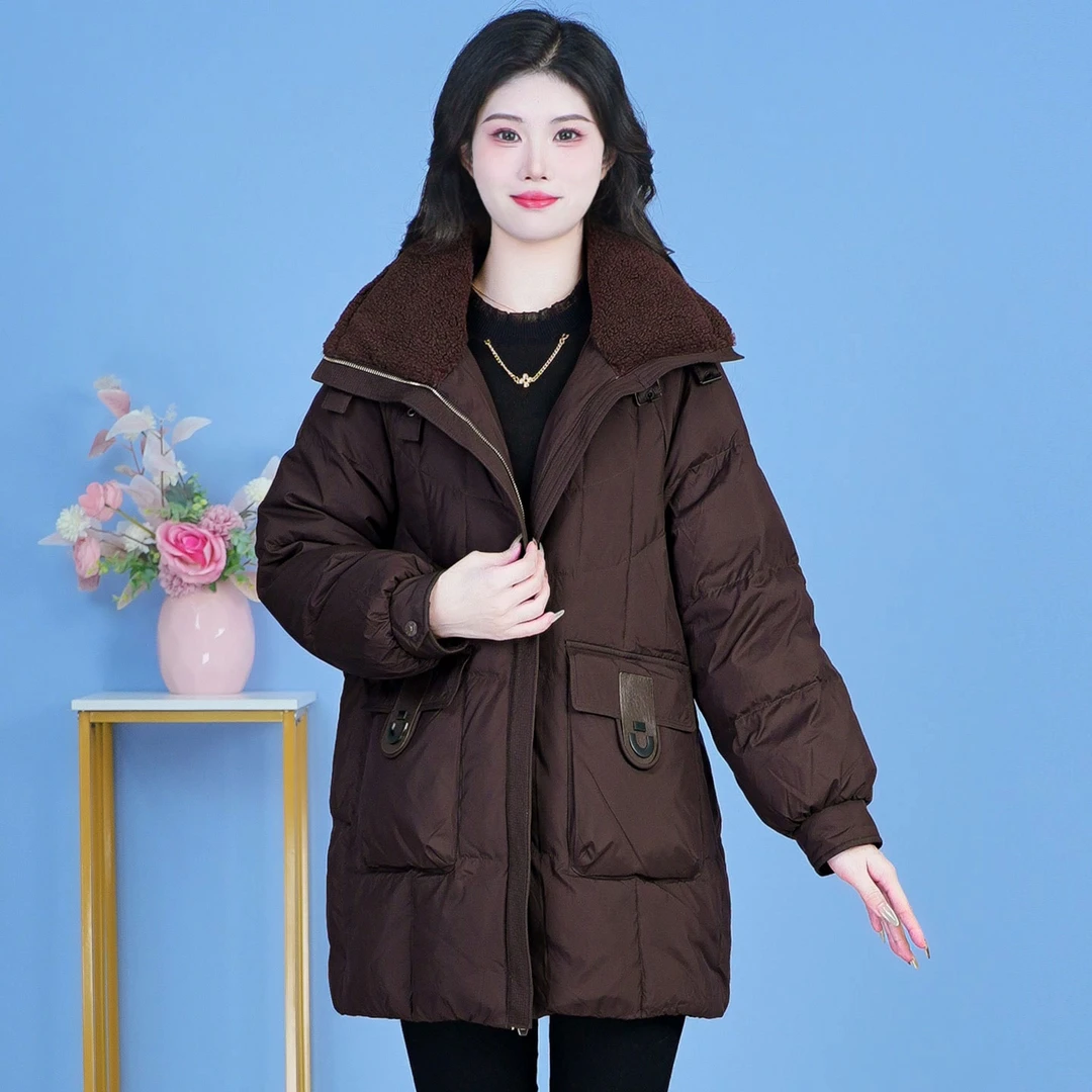 【SJYF3738】冬季新款气质90白鸭绒三防休闲保暖加厚百搭羽绒服