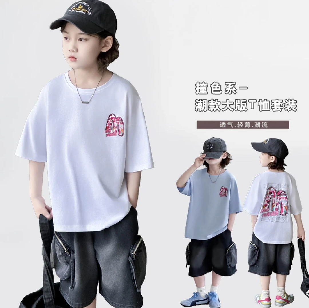 542款，男女童，字母款款m款T恤