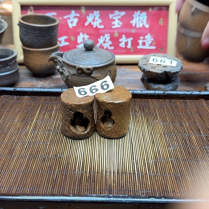 纯手工制作粗陶茶具糖*