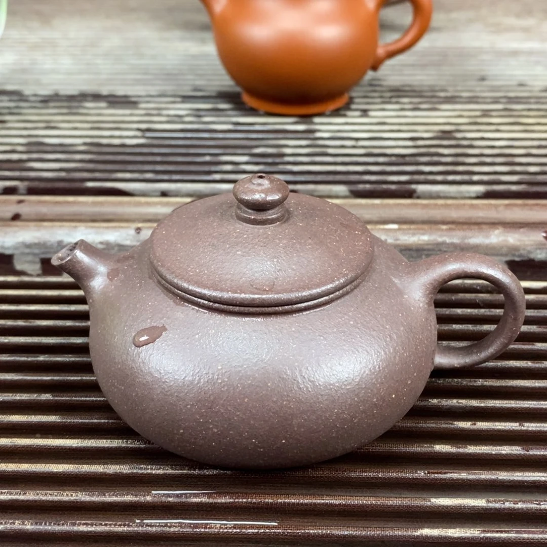 紫砂茶壶宜兴原矿紫砂壶粗砂寒江180c