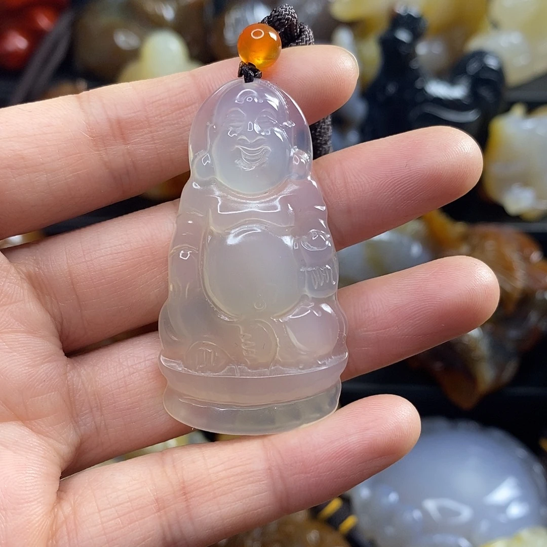 玛瑙/玉髓未镶嵌吊坠