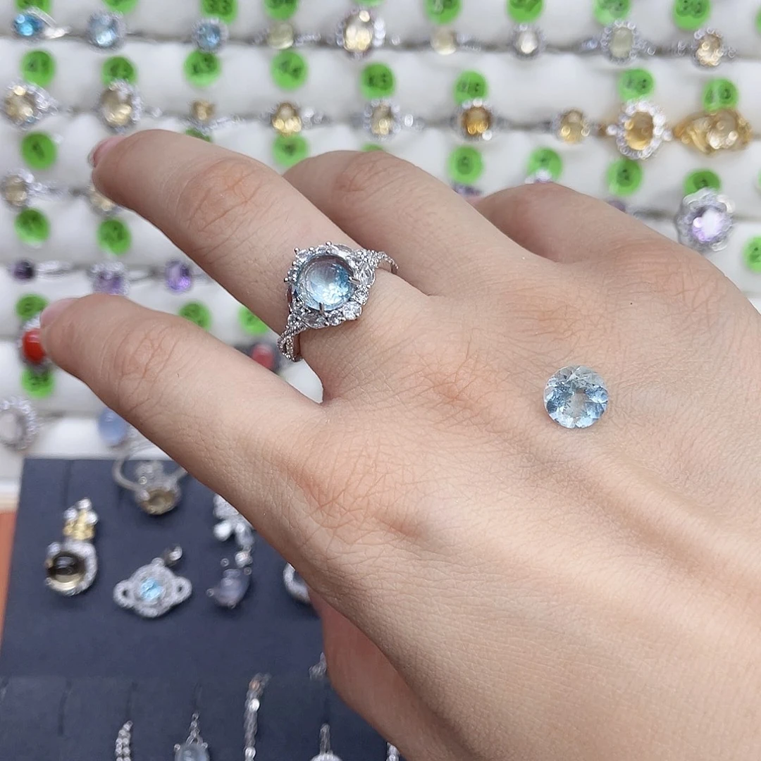 钱***来托帕石戒指银S925镶嵌