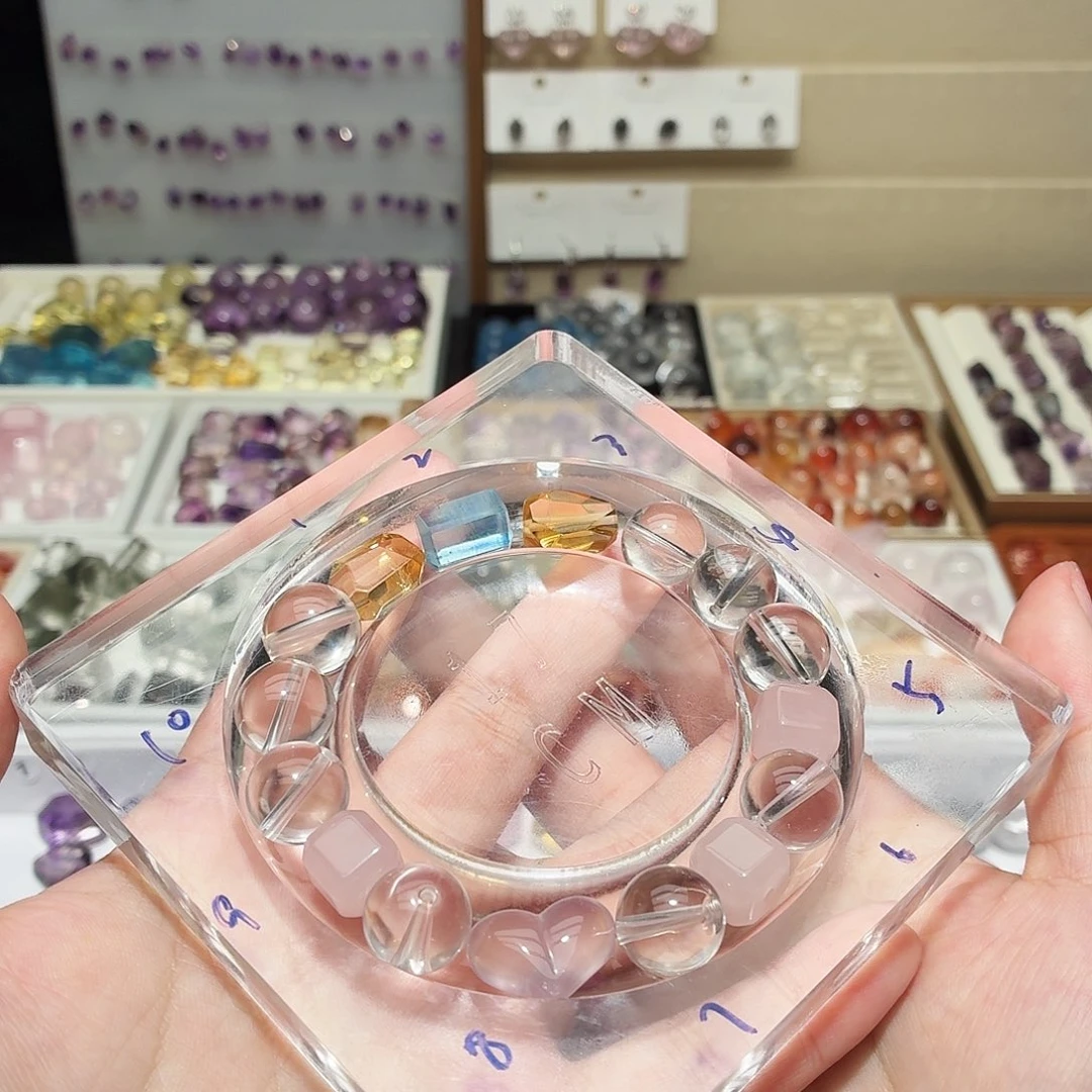 吊坠(不含链)水晶未镶嵌可单出 搭串 粉水 海蓝宝 黄水