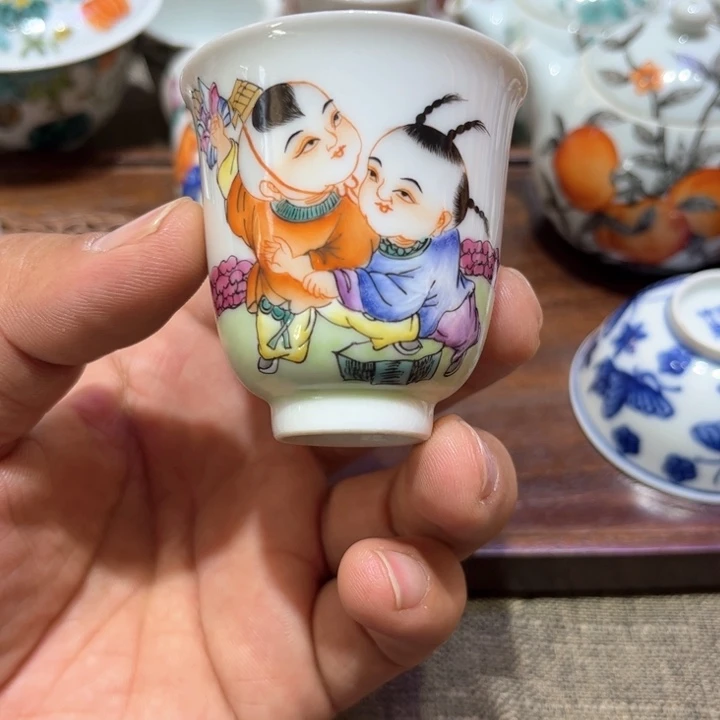 纯手绘精品盖碗杯