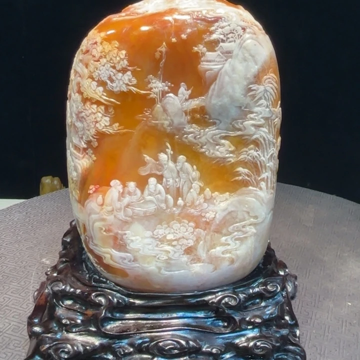 寿山石逍***手寿山石摆件