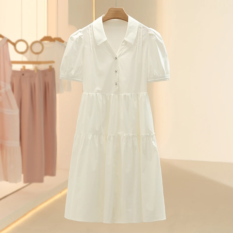 【维恩】泡泡袖简约气质时尚翻领连衣裙2025夏季商场专柜品牌女装