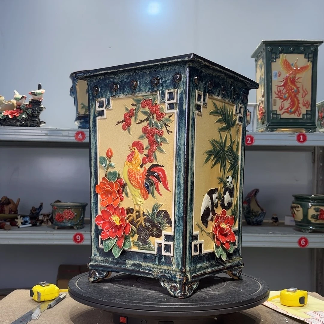 八***财精品石湾花盆高端大气