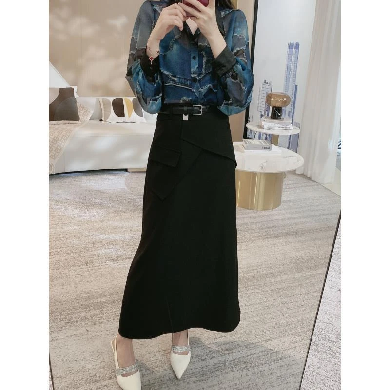 【金皇橦颜】腰带拼接百搭高腰半身裙（YD2KL）63281
