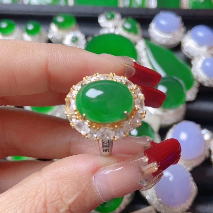 翡翠颈饰银S925镶嵌程*桑