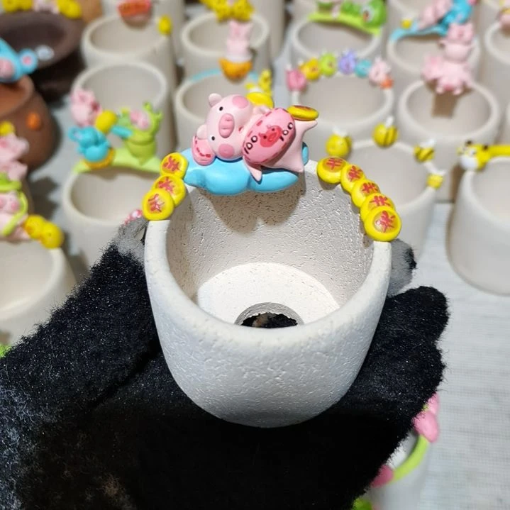 陶沐*づ素烧花盆一个133455