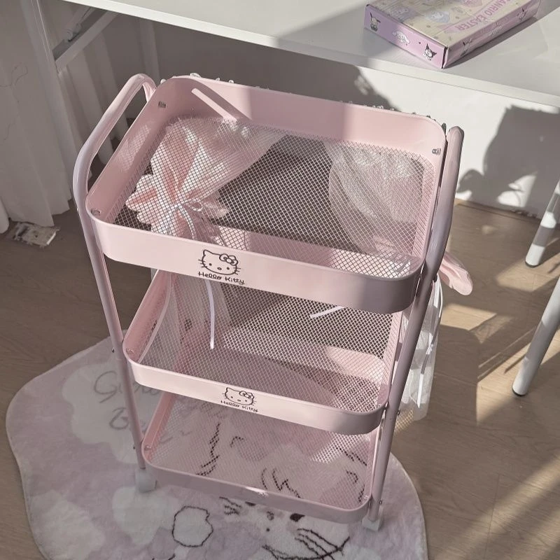 可移动书架落地置物架多层碳钢小推车零食杂物桌面旁阅读收纳书柜