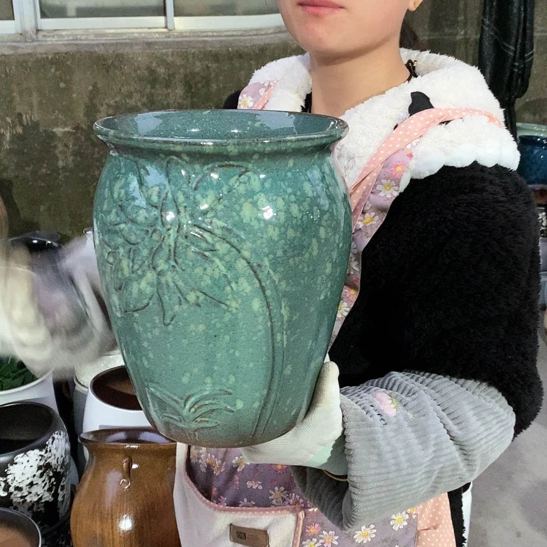 紫砂花盆正品口20高25